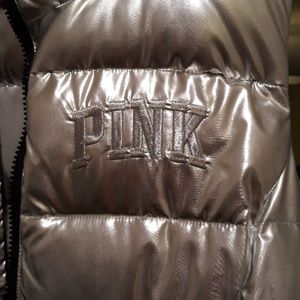 Pink puffer vest